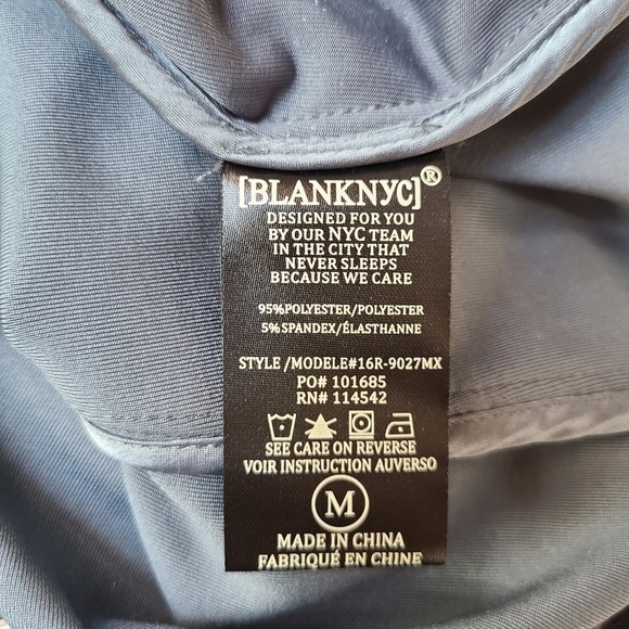 BlankNYC Velvet Jacket with Asymmetrical Hem and Angled Zipper, Size Medium - Picture 10 of 10